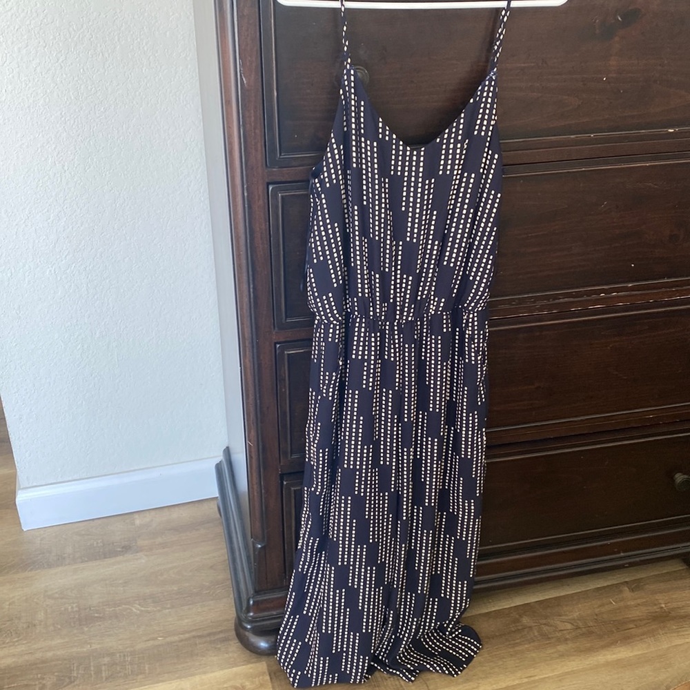 Navy and cream jumpsuit